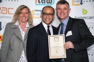 Paul, Hazel and Theo Paphitis